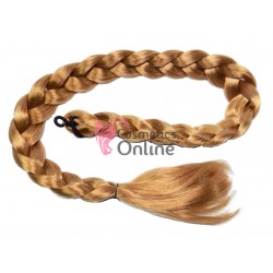 Coada de par impletita Blond peach medium de 70cm Cod: BPM070